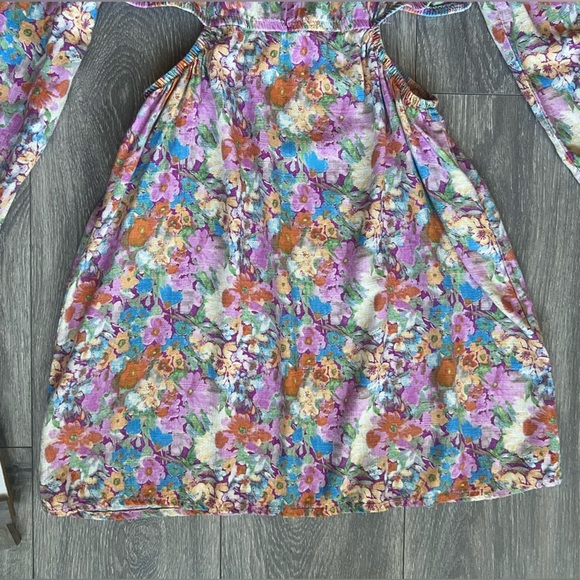 Wild fable Fit & Flare Long Sleeve Floral Cutout Dress. Size M - Picture 12 of 14